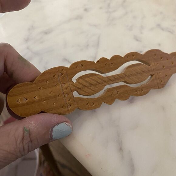 Vintage Intricate Hand Carved Letter Opener Desk Office Gift - Picture 4 of 4